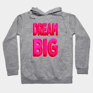 DREAM BIG pink typography Hoodie